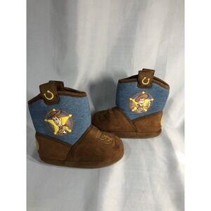 Disney Pixar TOY STORY WOODY Kids Cowboy Boot Slippers Nonslip Size 9-10